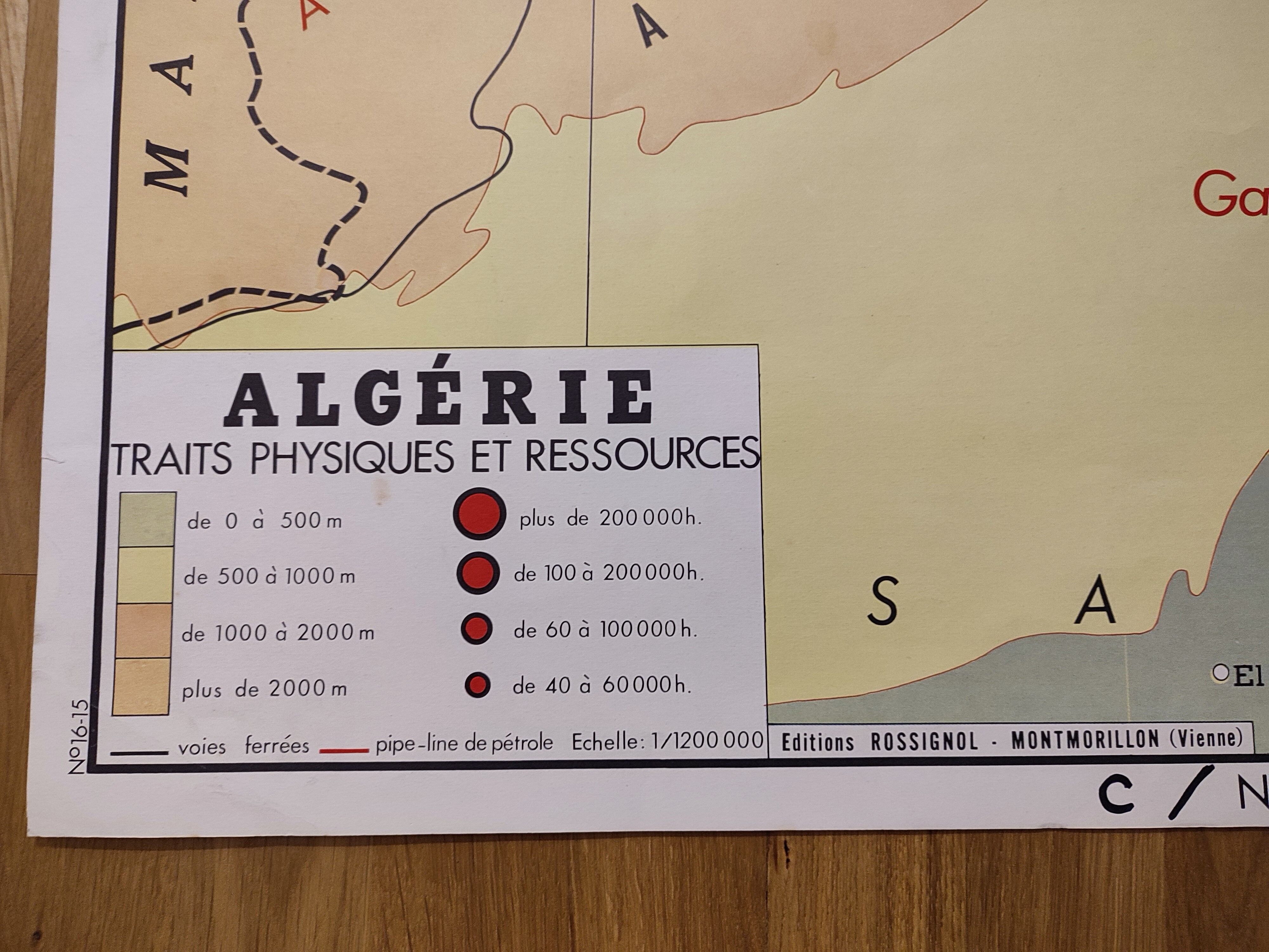 School map Algeria Tunisia