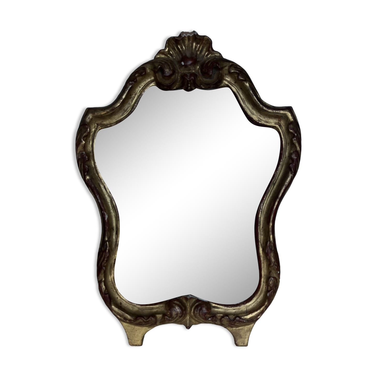 Gilded wood mirror, 32x22 cm