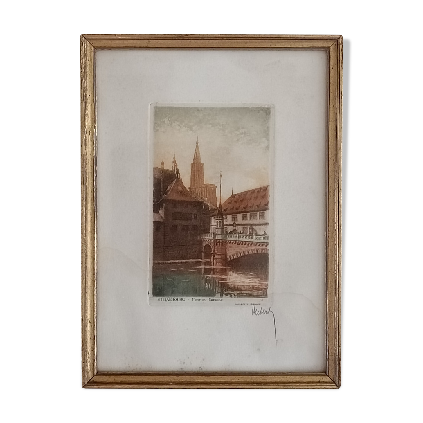 Framed print, Strasbourg Pont du corbeau