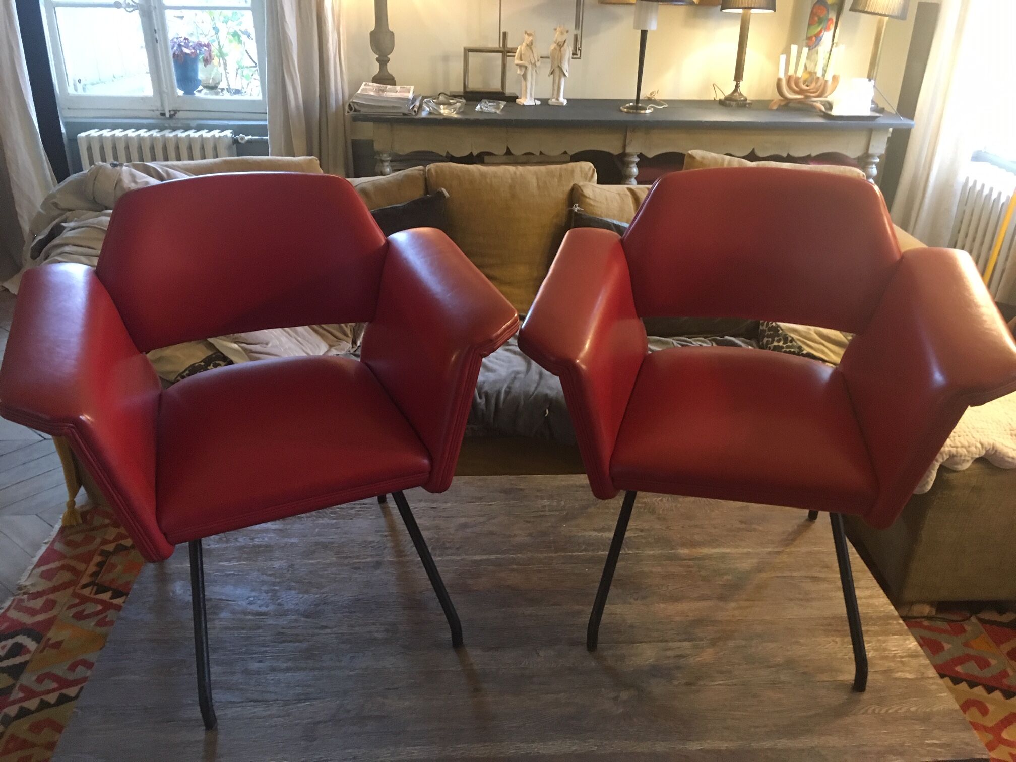 Armchairs by Joseph Andre Motte, Steiner, 1958
