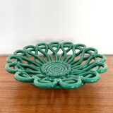 Vintage Vallauris ceramic braided fruit cup