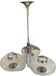 Large chrome metal Space Age chandelier