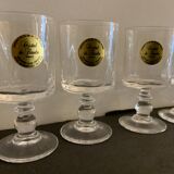 6 digestive glasses made of flanders crystal