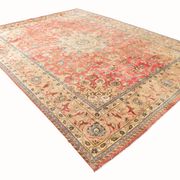 9x12 Pale Red & Cream Classic Persian Rug, 279x374Cm