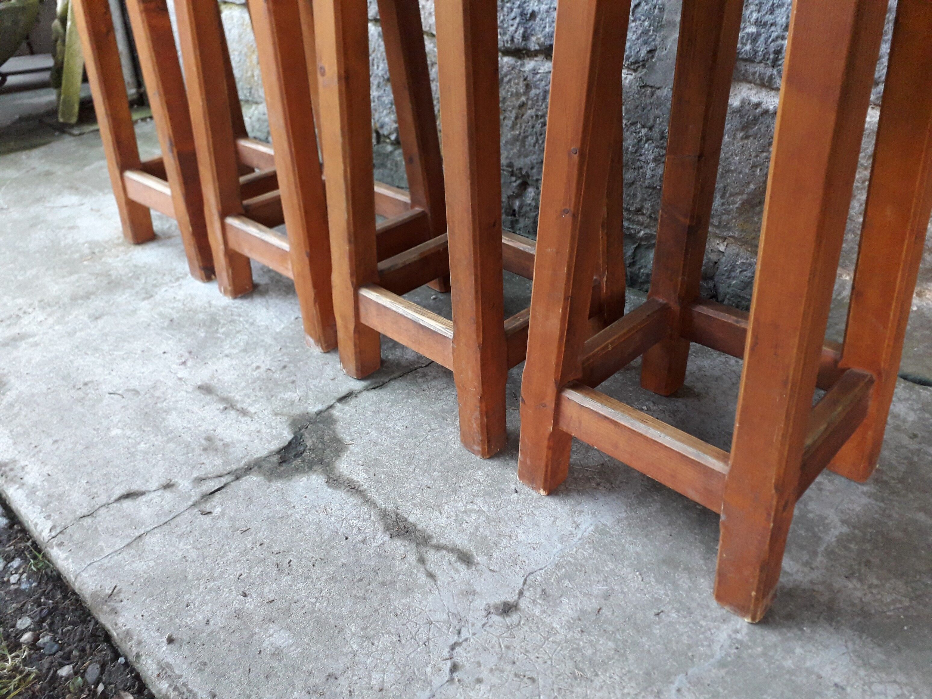 4 pine mountain style stools