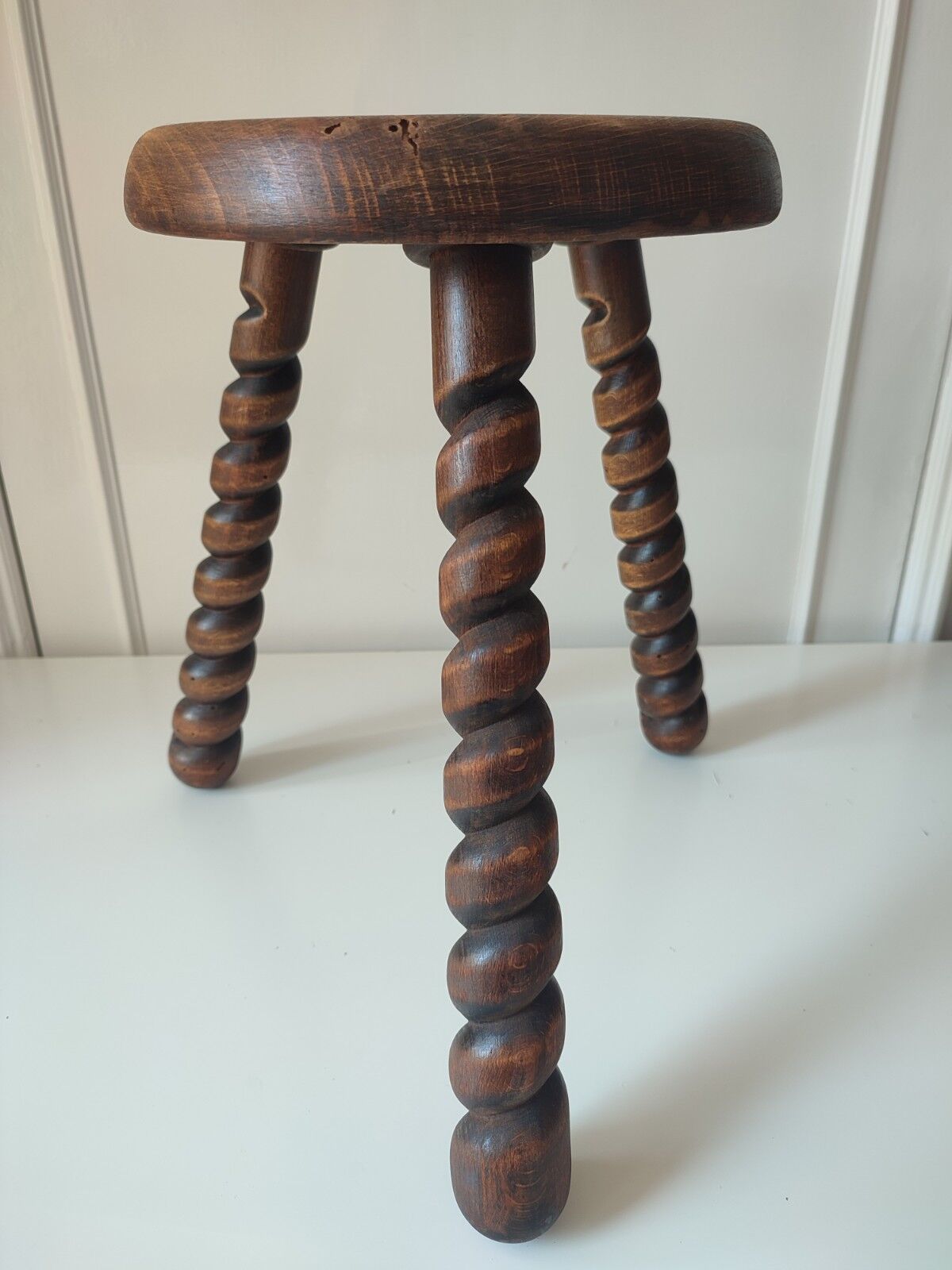 Wood tripod stool