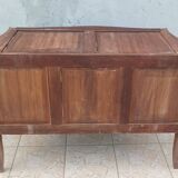 Louis XV curved chest of drawers in rosewood marquetry