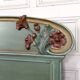 Art Nouveau bed in carved and painted wood, Poppies, Circa 1900