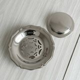 Shiny metal butter dish Coquillor