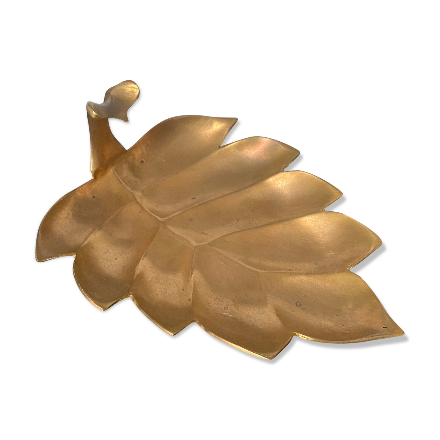 Vide poche XXL laiton feuille