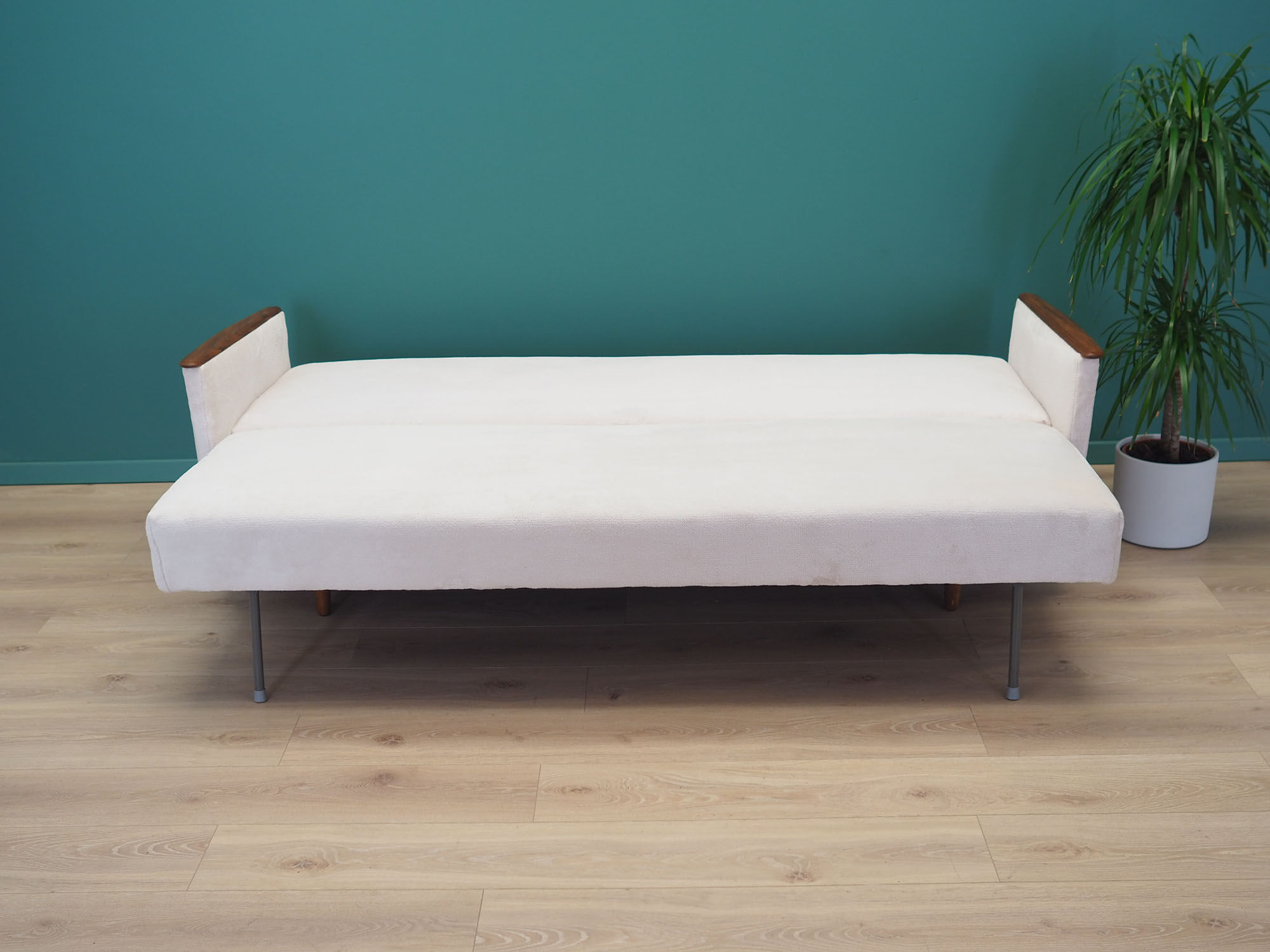 Ecru folding sofa, Danish design, 1960s, production: Denmark