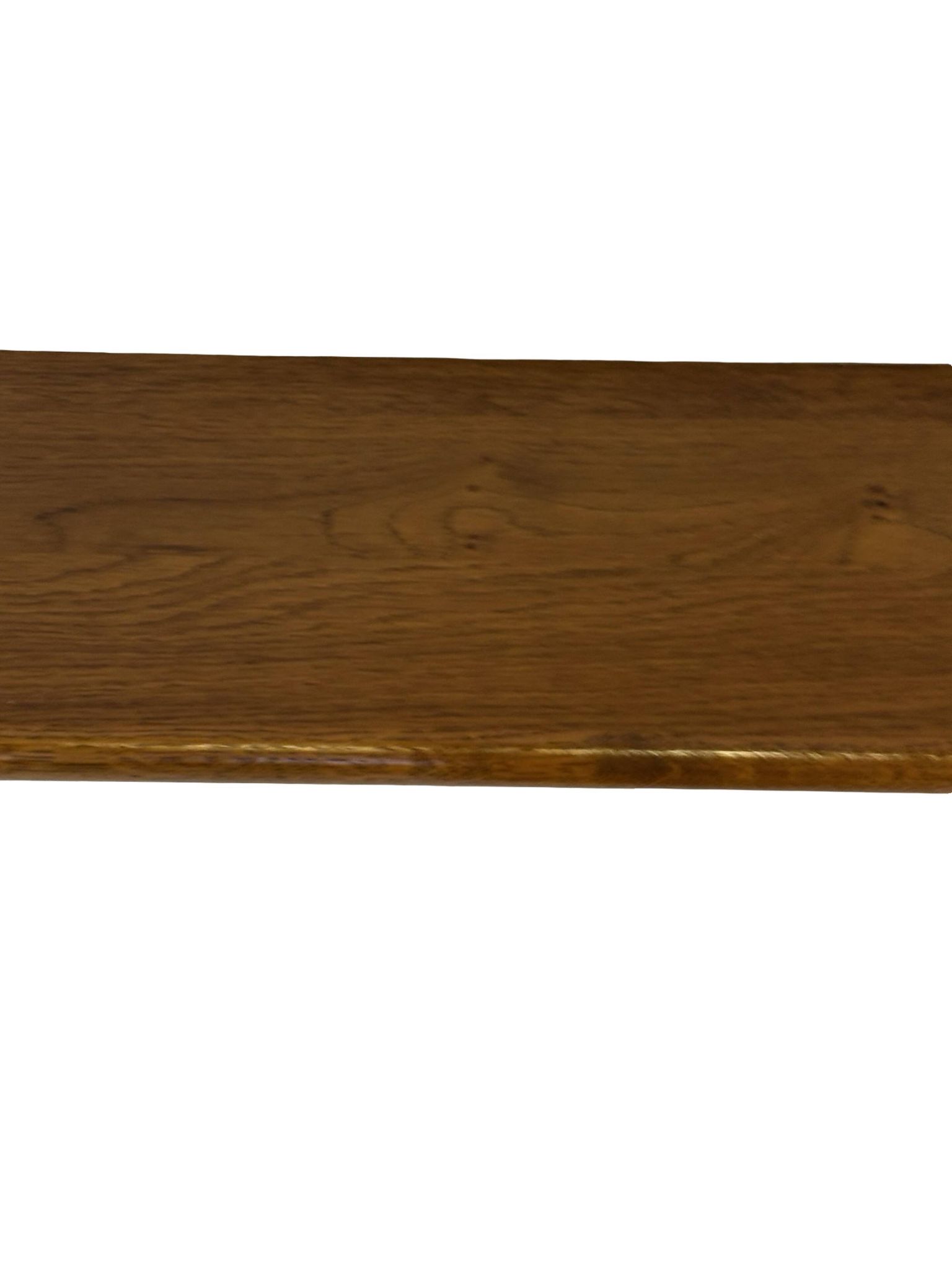 Vintage wooden wall shelve rack bookshelf in oak wood minimalist