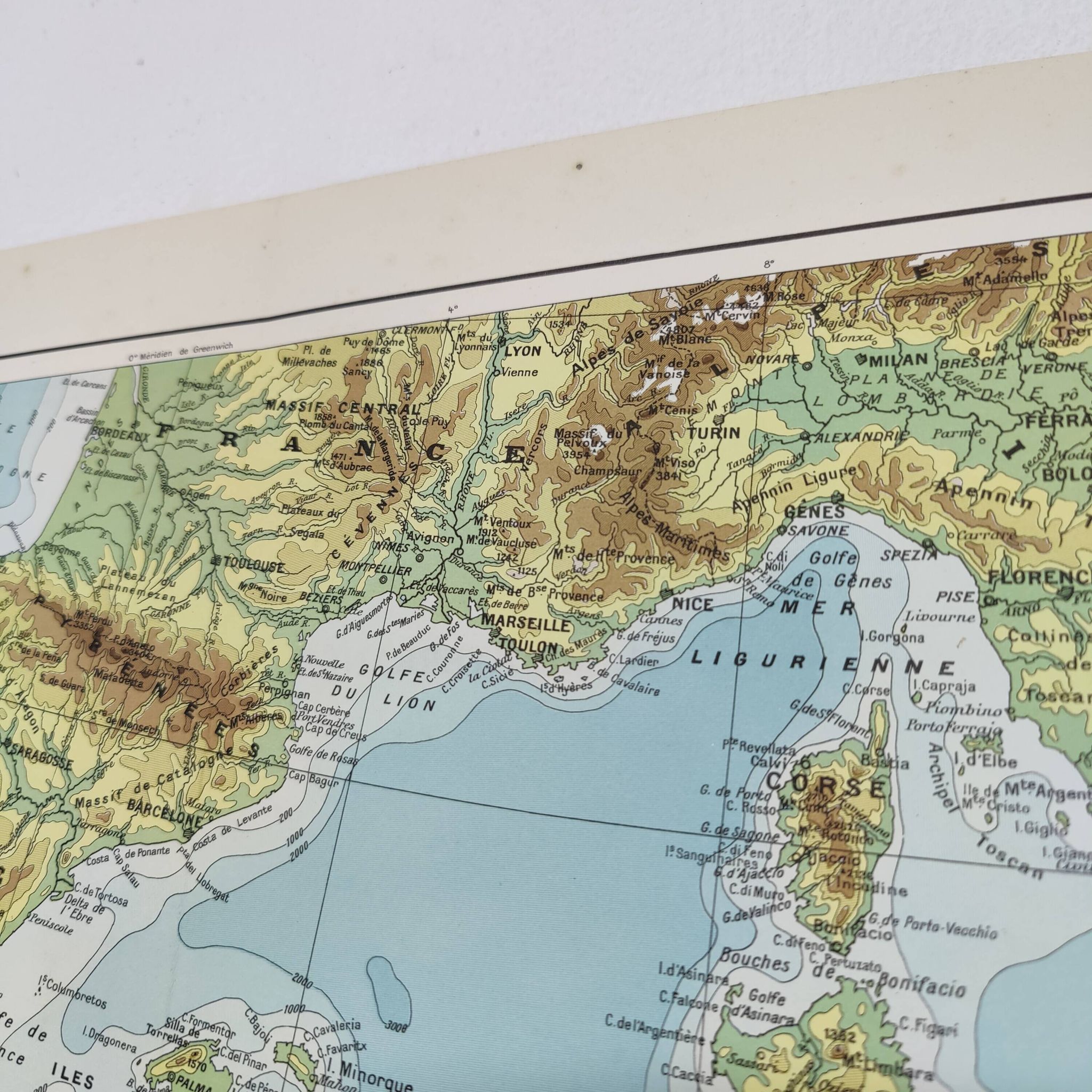 Carte Méditerranée 1950