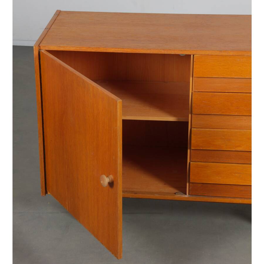 Vintage oak storage by Jiri Jiroutek, model U-458, 1960s