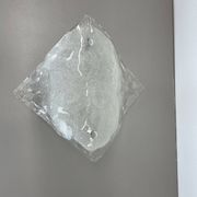 Large Organic Hollywood Regency Ice Glass Wall Light by Kalmar Lights, 1970