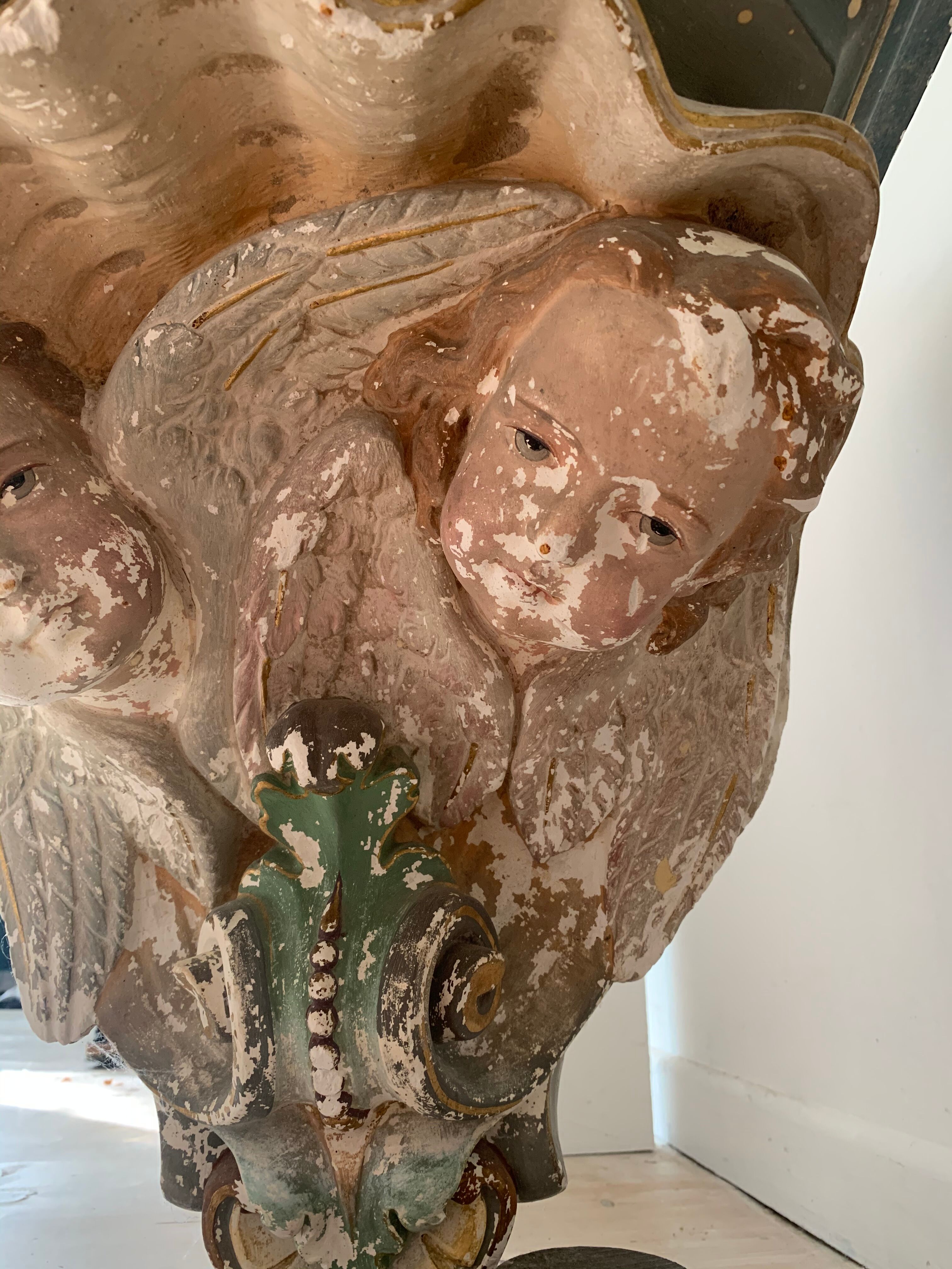 Polychrome plaster console