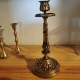 Set of 3 brass candle holders