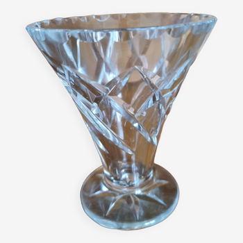 Cut crystal vase