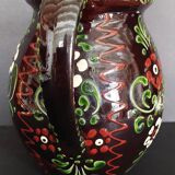 20th century Alsace glazed terracotta pitcher