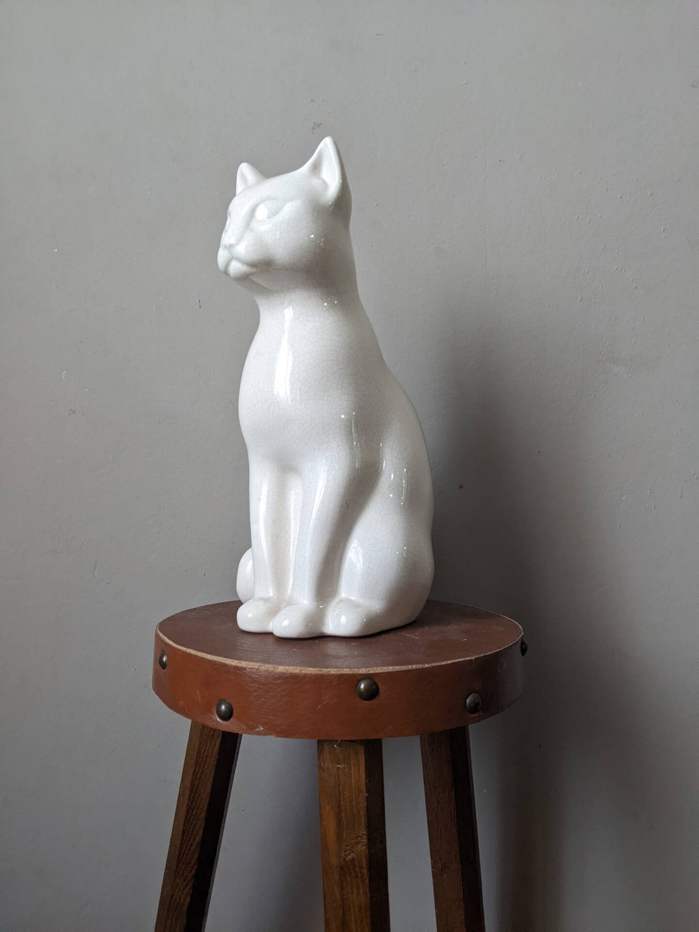 Chat en céramique sculpture artisanale