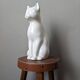 Chat en céramique sculpture artisanale