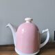 Théière tisanière vintage porcelaine cloche rose guy degrenne salam