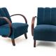 Two H-227 armchairs from the 1930s, designed by J. Halabala, Art Deco style, Czechoslovakia