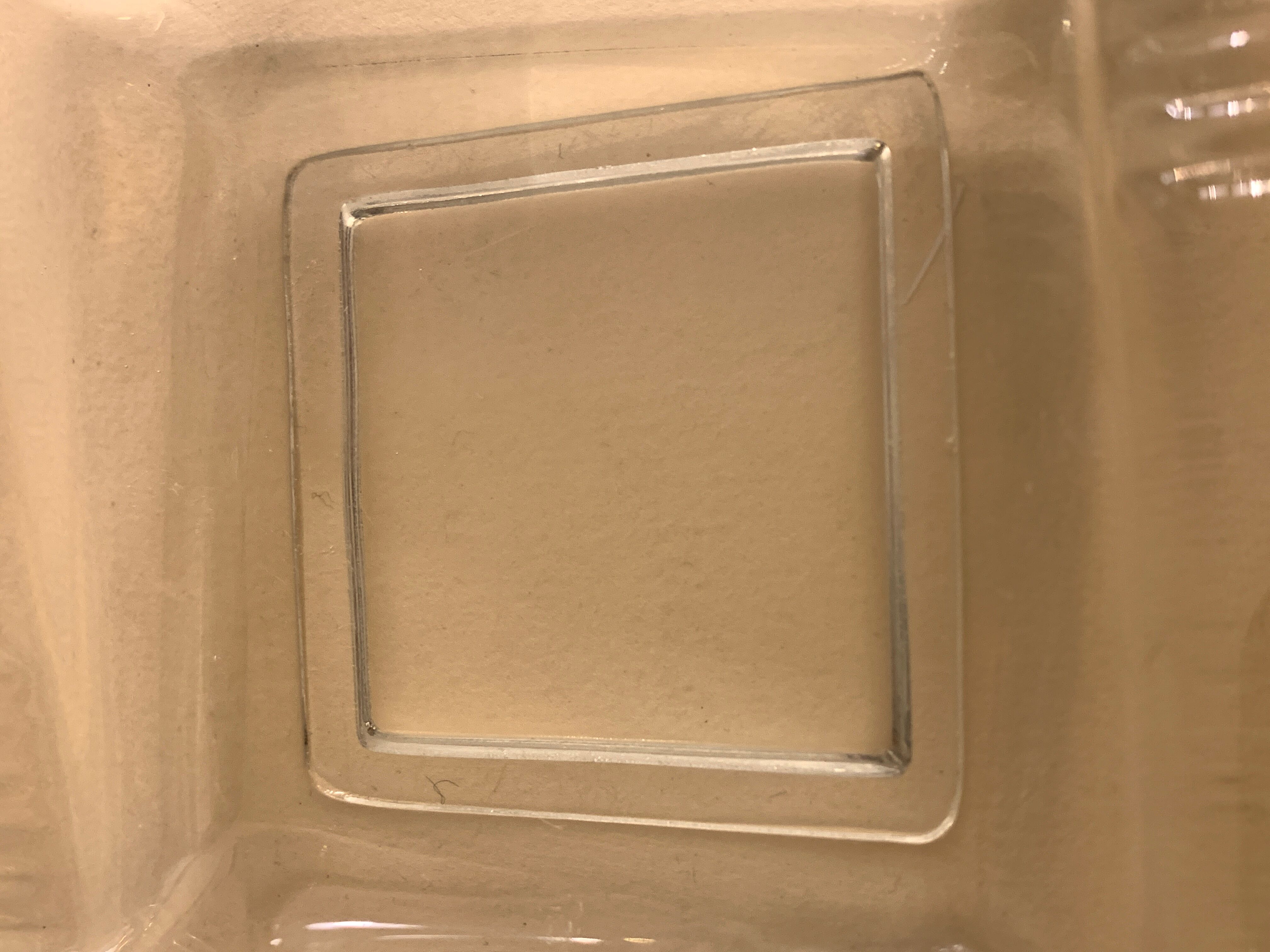 Transparent moulded glass ashtray