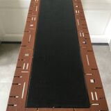 Perforated sheet metal and wood console