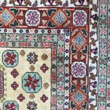 Old hand made square transylvania oriental rug wool 182 x 182