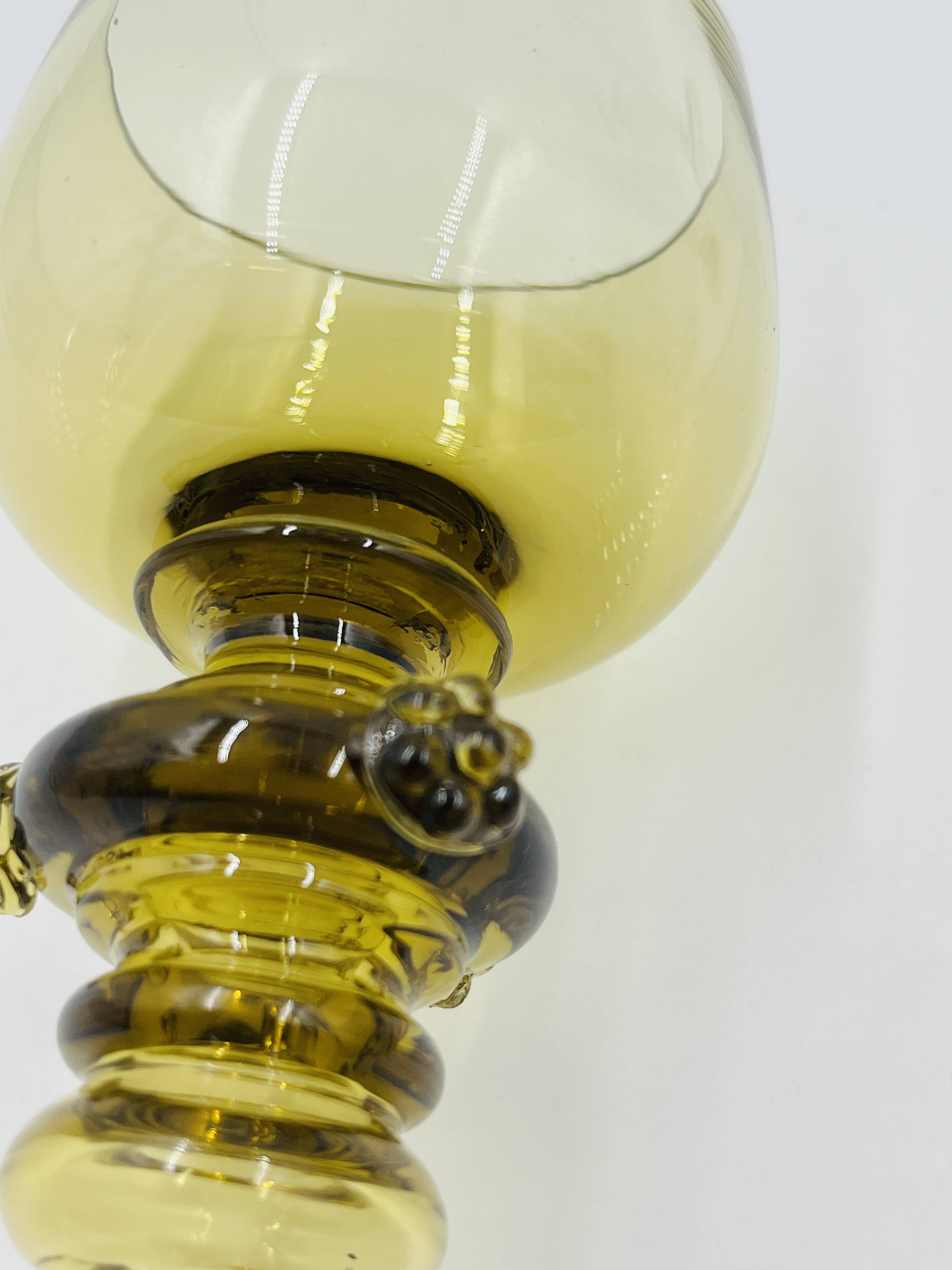 Lot de 8 verres à vin Roemer verts