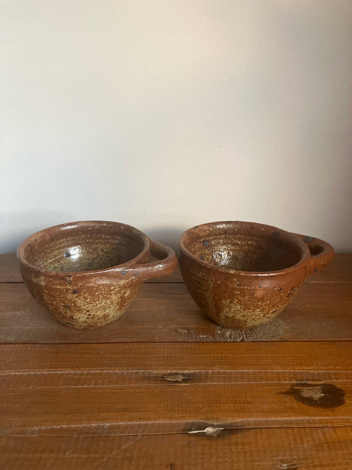 3 stoneware bowls