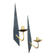 Pair of vintage Arlus 1950 modernist metal brass sconces