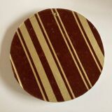 Incised ceramic mirror with flowers 1960