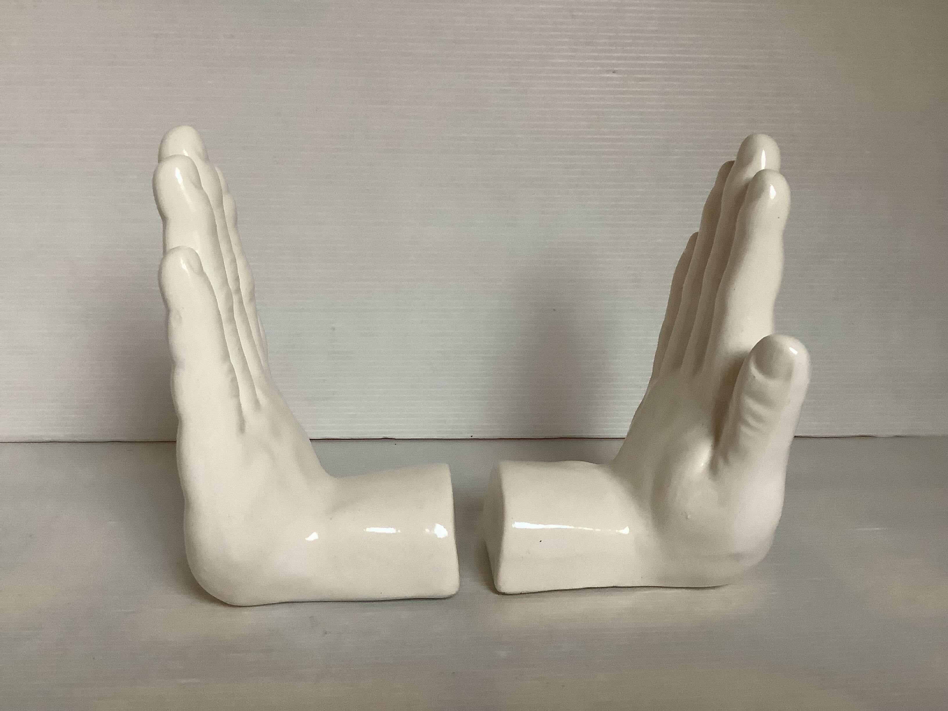 Pair of hand bookends
