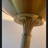 Two Lucien Gau floor lamps in bronze
