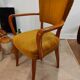 Fauteuil chaise bridge ancien moutarde