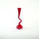 Red vase, Swing Vase, Danish design, manufactured by Normann Copenhagen