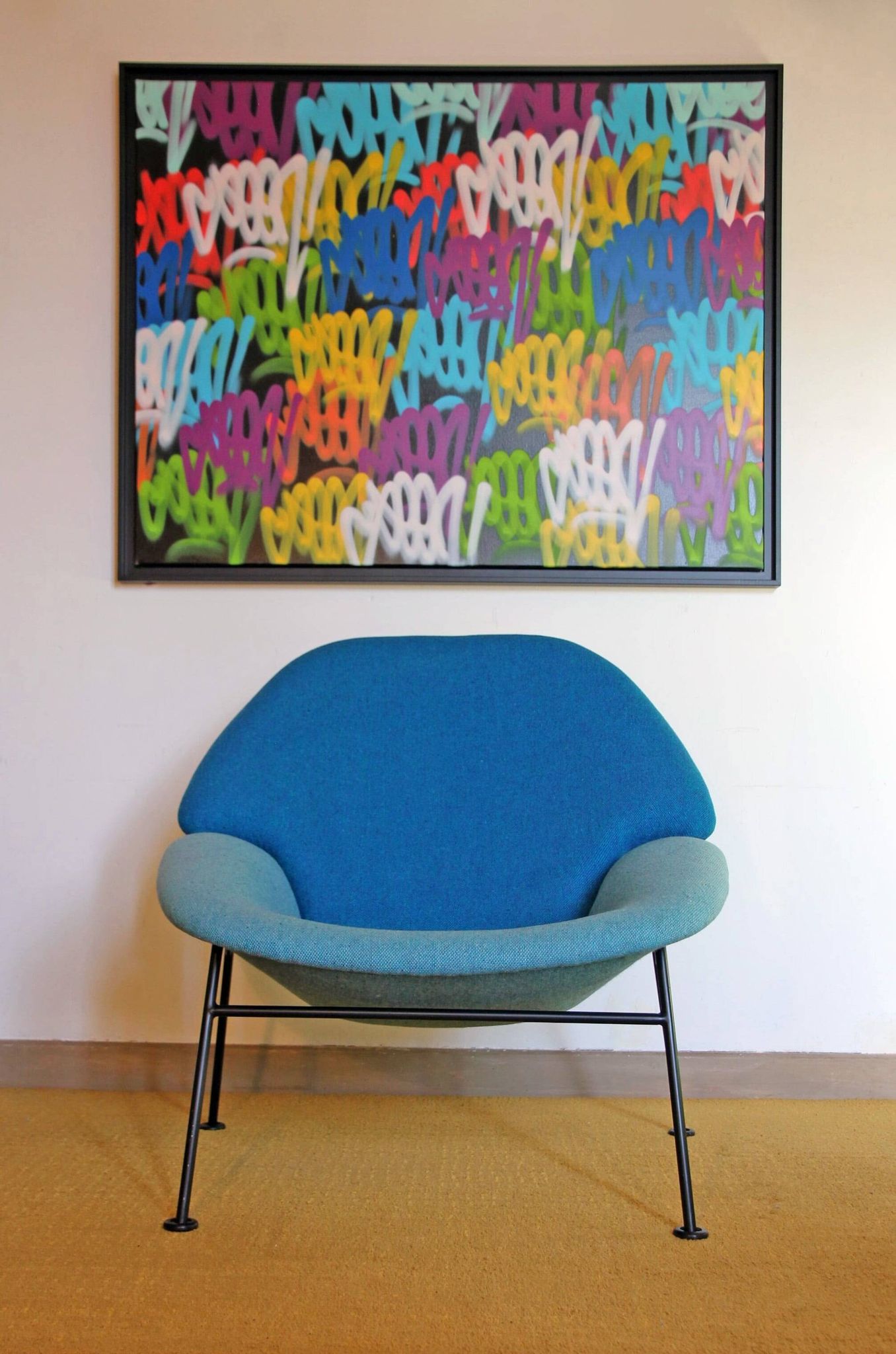 Model F555 armchair by Pierre Paulin, published by Artifort in the 1960s.