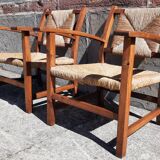 Pair of straw armchairs (Josep Torres Clavé, 1936)