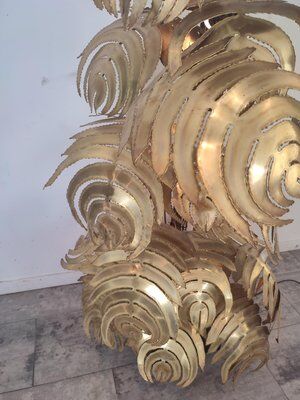 Monstera floor lamp attributed to Maison Jansen, France, 1980s