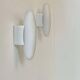 Pair of vintage opaline wall lights, France 1980
