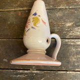 Old Lamp Base White Ceramic Soliflore Vintage Flower Decor