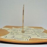 Ceramic cheese platter modernist rooster 60s