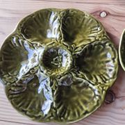 6 vintage ceramic oyster plates from Gien