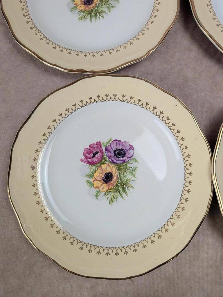 Set of 10 vintage dessert plates L’amandinoise Coopélia