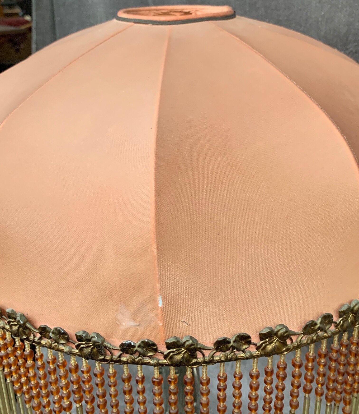 Art Nouveau style lamp, silver bronze