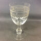 Lot of 4 old vintage engraved water or wine glasses