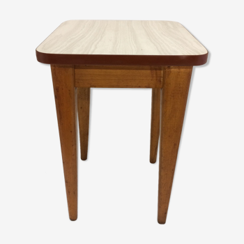 Wooden and vintage formica stool