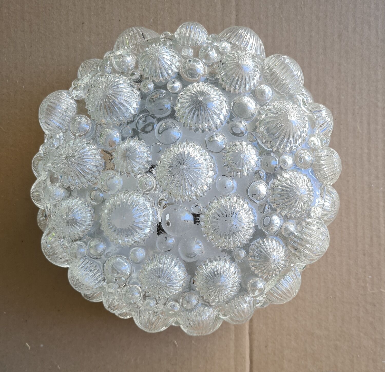 Vintage bubbled glass ceiling light